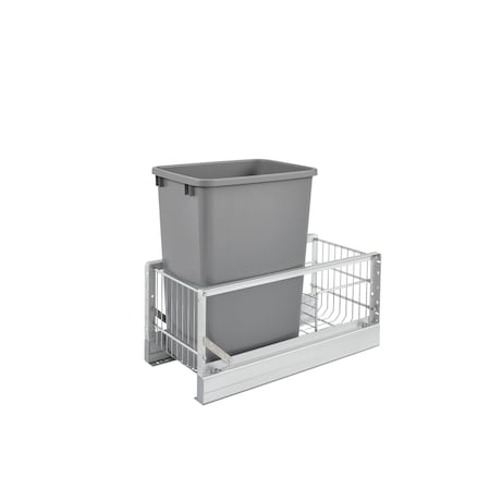 Rev-A-Shelf Aluminum, Silver, 10.75 in W, 19.25 in H, 21.94 in D, 21.94 in L, Silver 5349-15DM-117